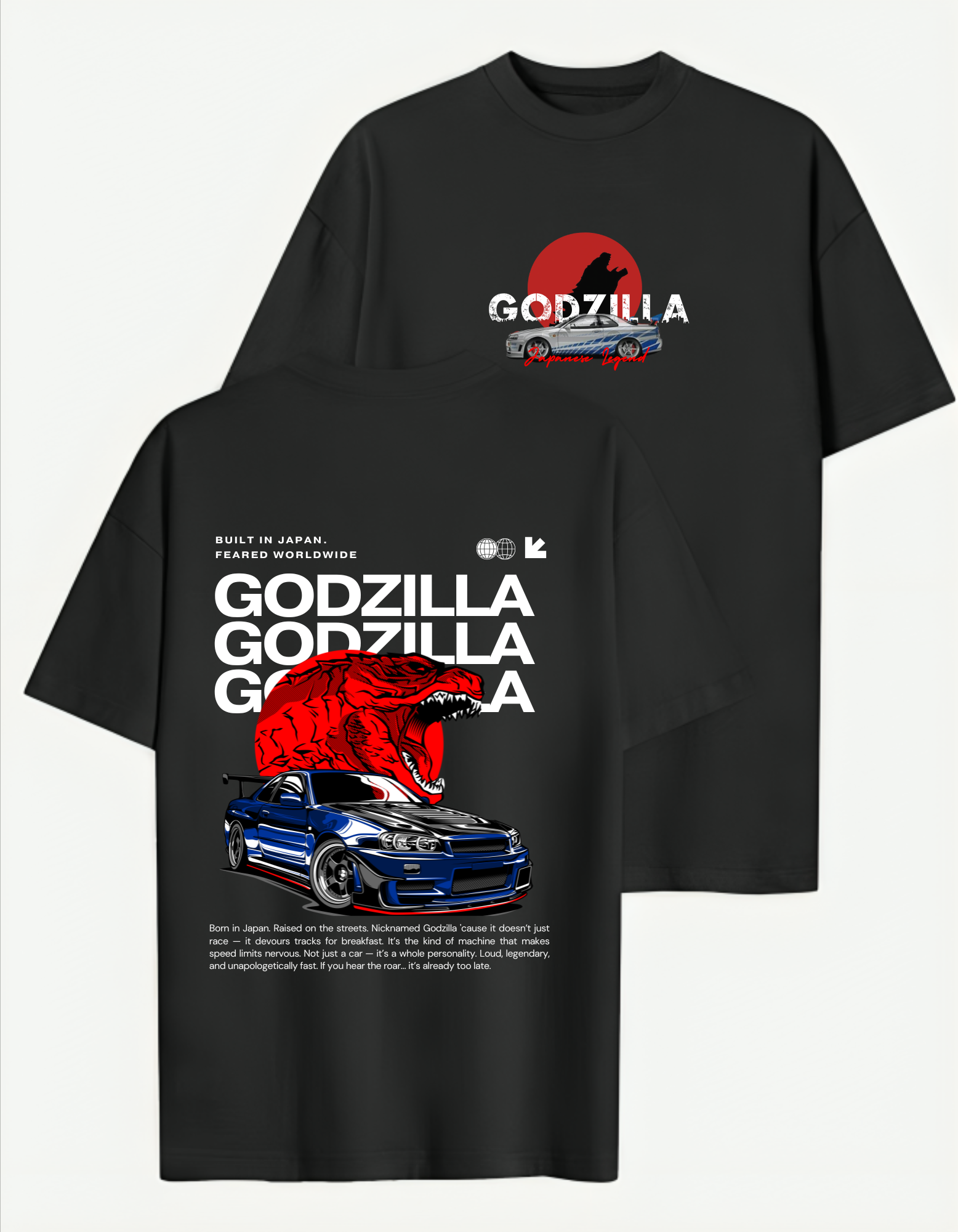 The Godzilla Oversized Tee – SpeedPrint Designs