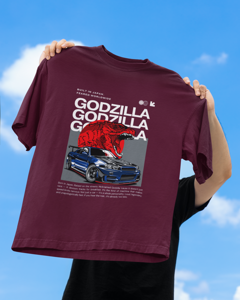 Nissan Skyline GT-R R34 Godzilla Oversized T-Shirt