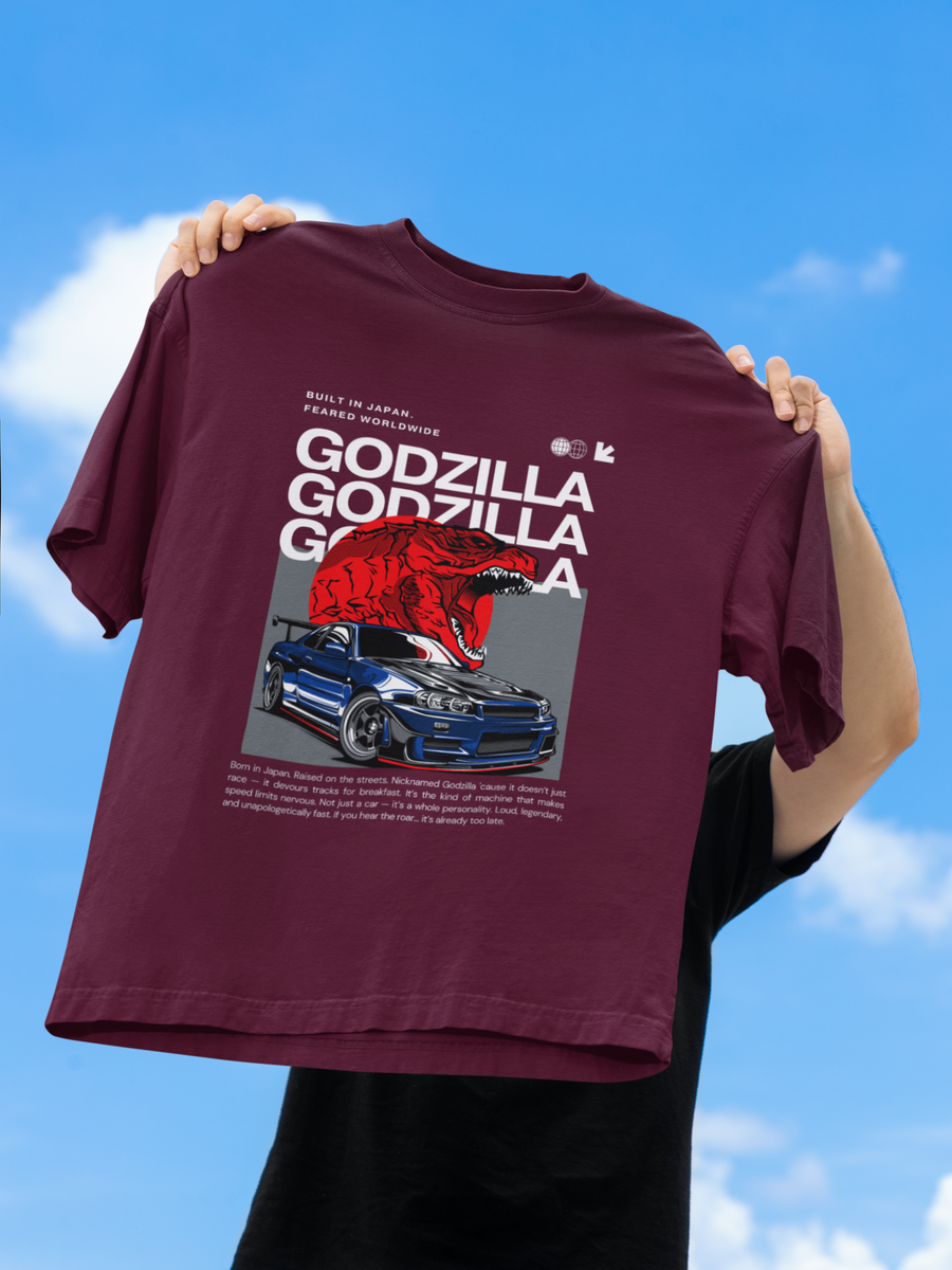 Nissan Skyline GT-R R34 Godzilla Oversized T-Shirt