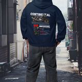 RE Continental GT 650 Hoodie - Navy Blue - Back 