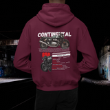 RE Continental GT 650 Hoodie - Marron  - back 