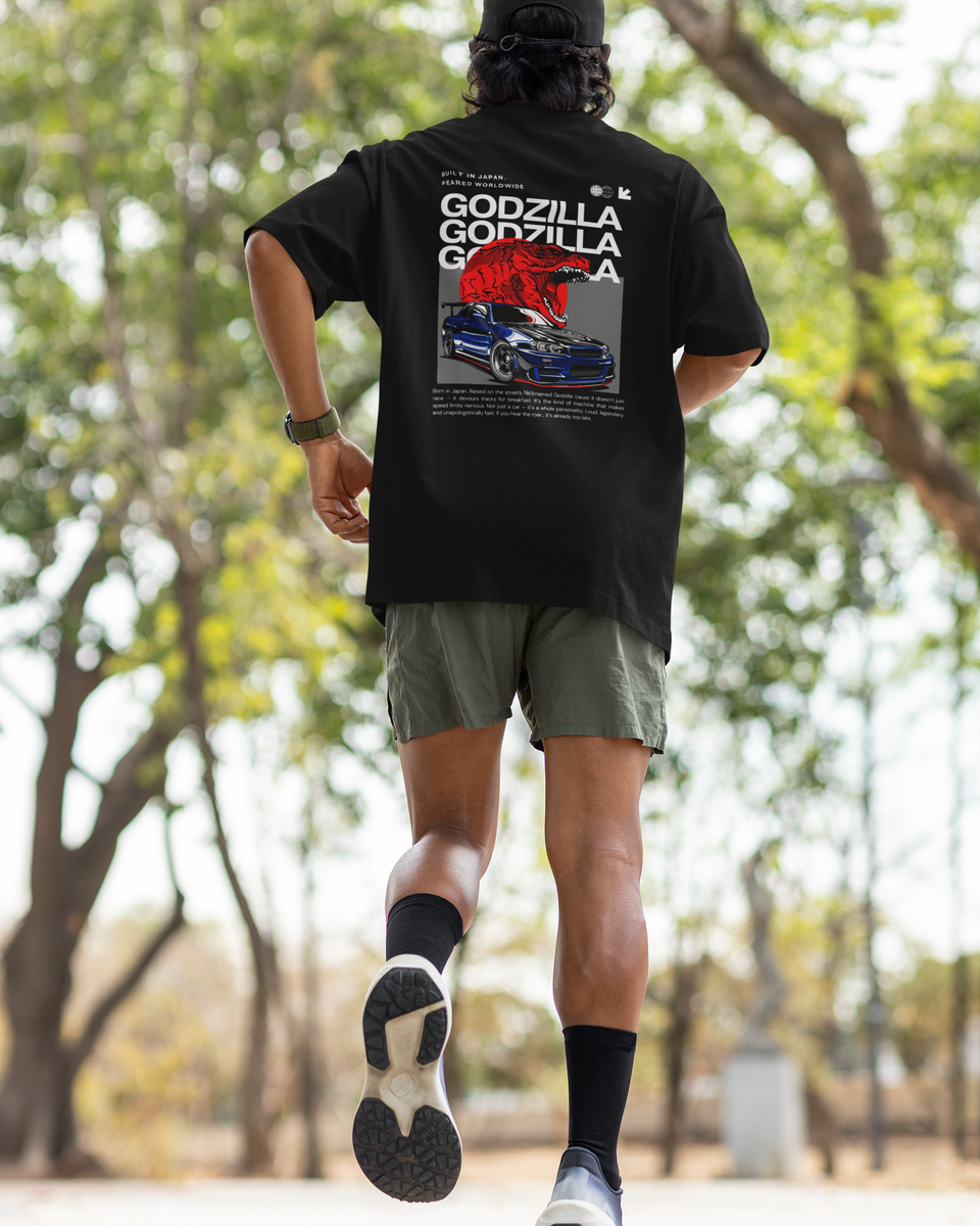 Nissan Skyline GT-R R34 Godzilla Oversized T-Shirt