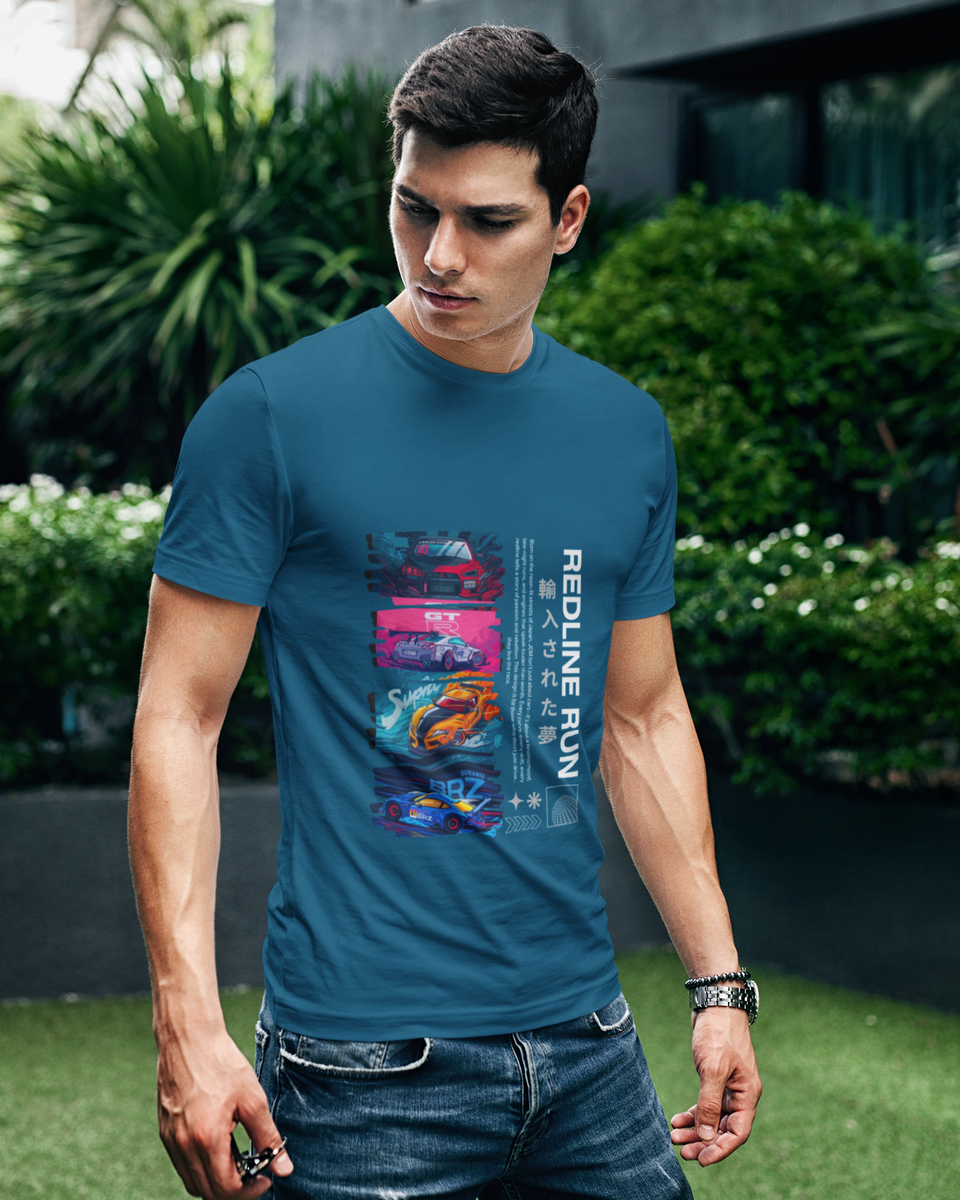 JDM Cars T-Shirt - Petrol Blue