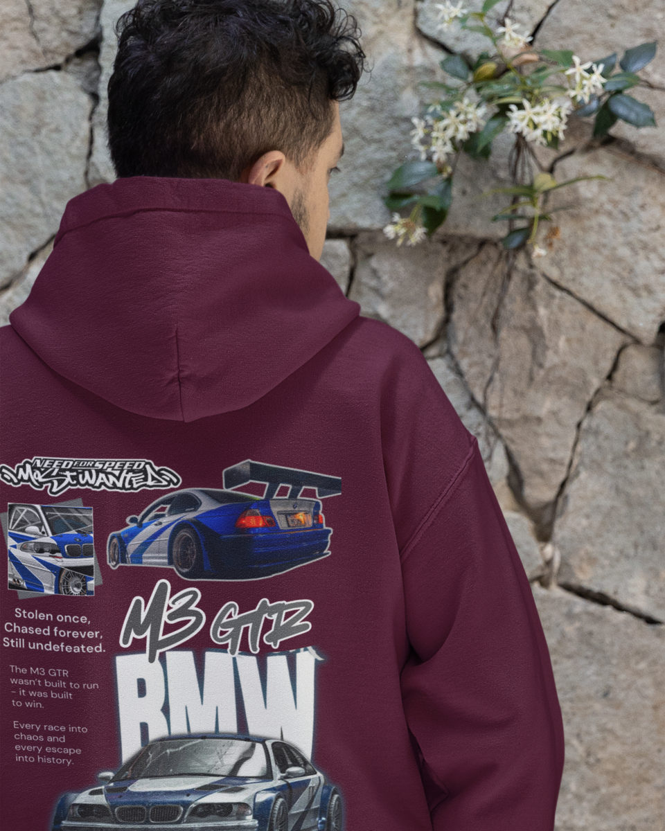 Most Wanted BMW M3 GTR Hoodie — Marron  - Back 