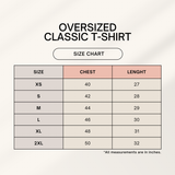 Porsche 911 Oversized T-Shirt - Size Chart