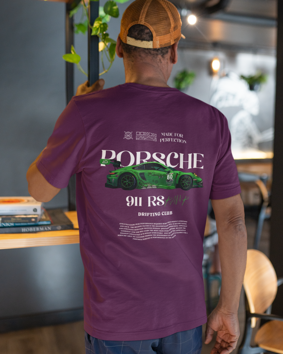 Porsche 911 Oversized T-Shirt - Purple -  Back 